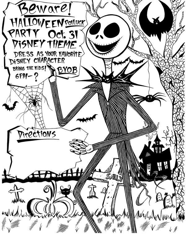 600x757 Jack Skellington Invitation By Tygertailzz