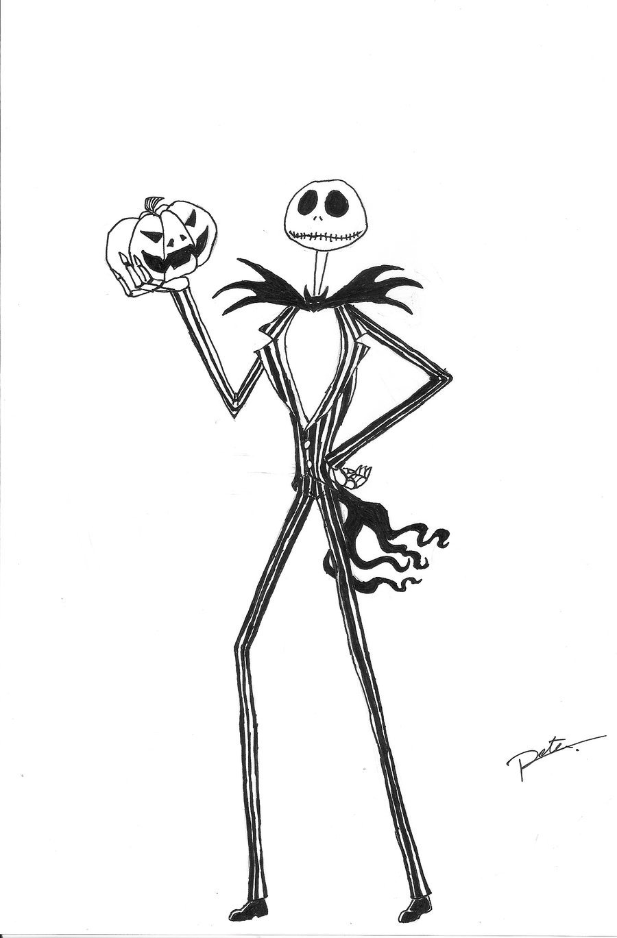 900x1369 Jack Skellington Holding A Pumpkin By Kyrens64