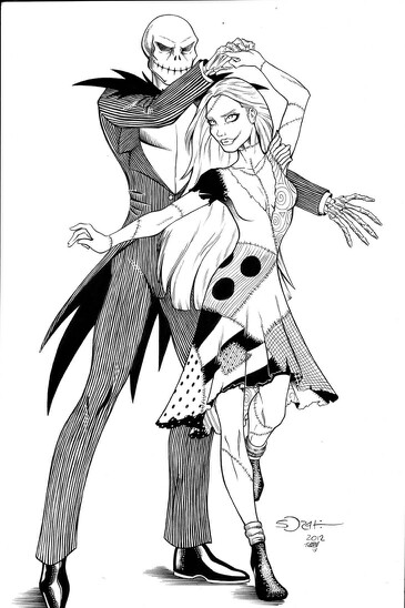 365x548 Jack And Sally Nightmare Before Christmas Tattoo Inspiration