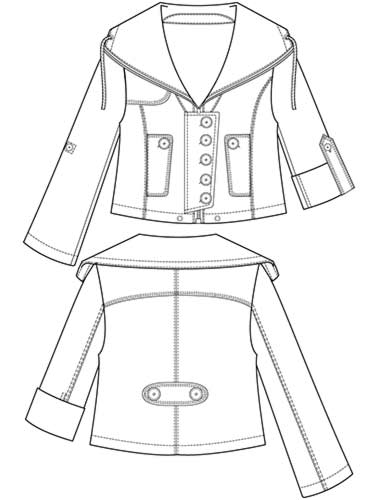 378x500 Flat Fashion Sketch