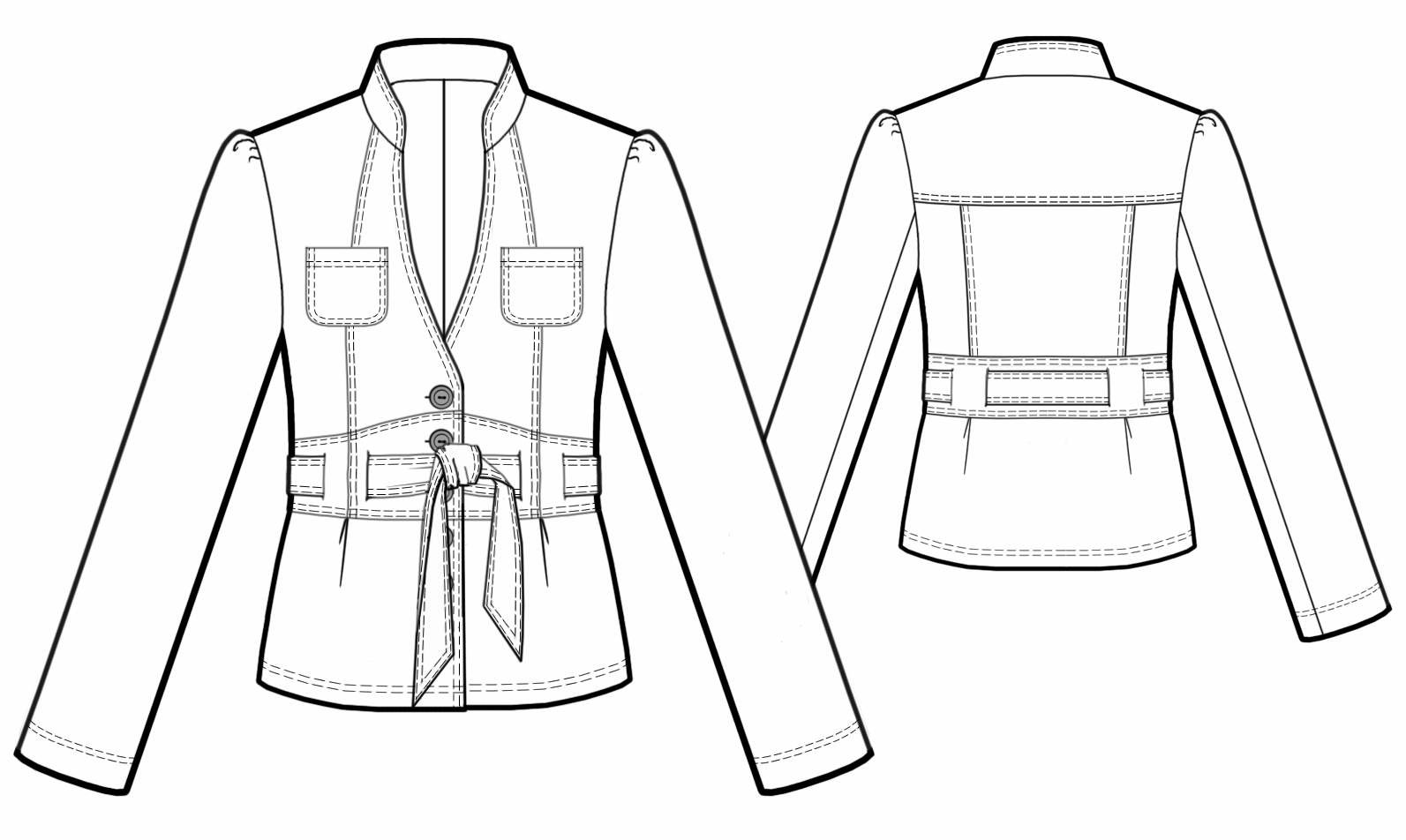 1593x952 Jacket With Decorative Belt