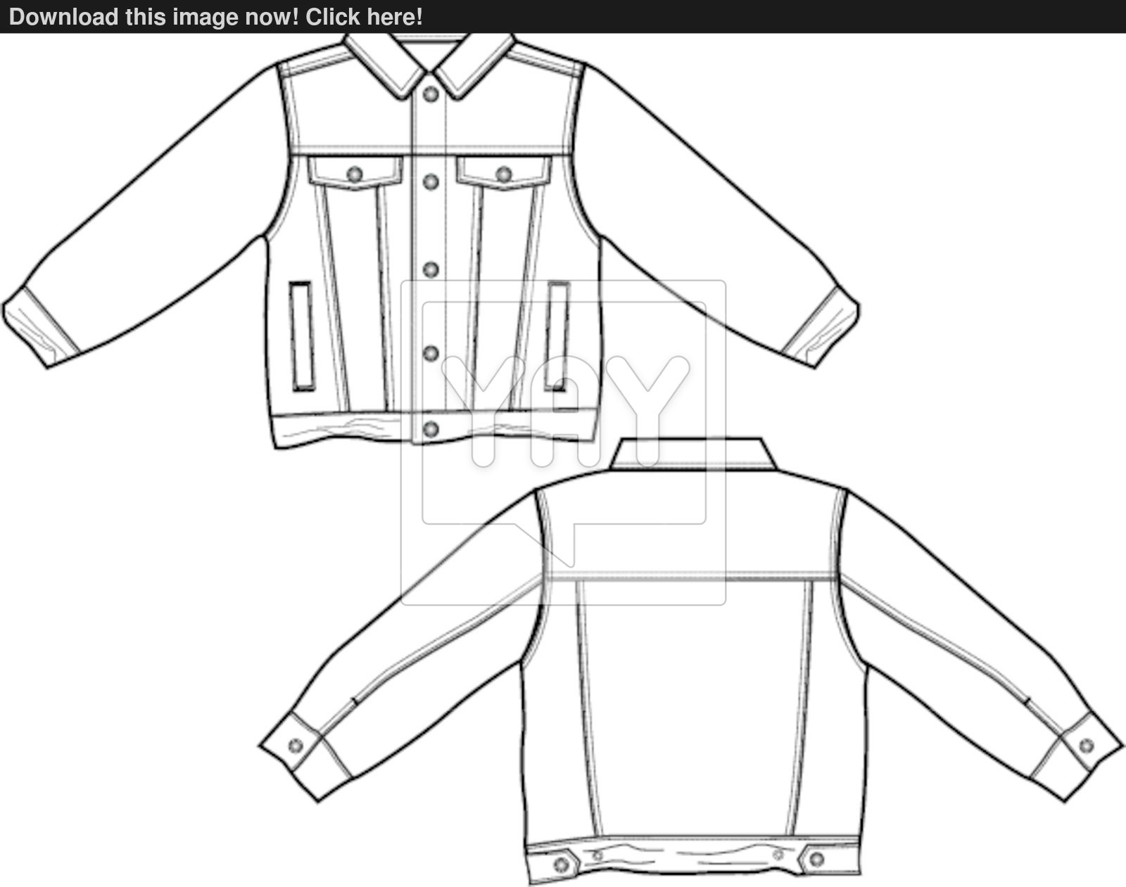 1600x1261 Boy Denim Jacket Vector