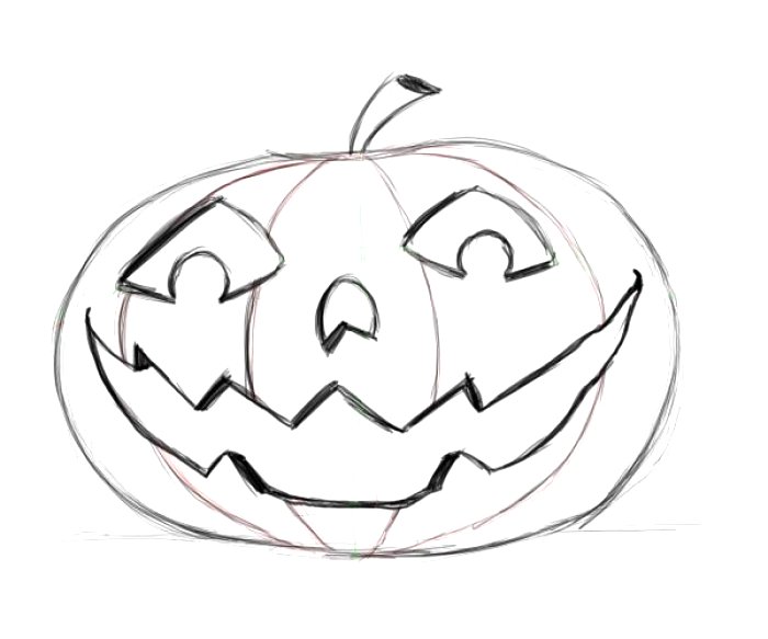 700x583 Pumpkin Face Drawing Ideas