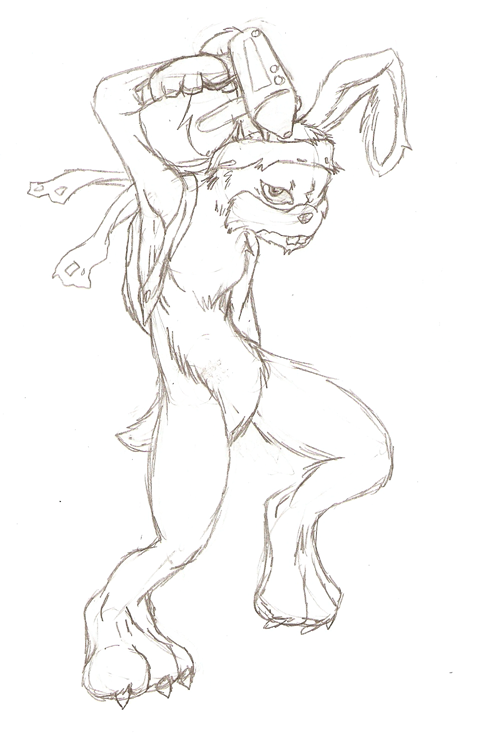 478x741 Jazz Jackrabbit Sketch By Kokikariya