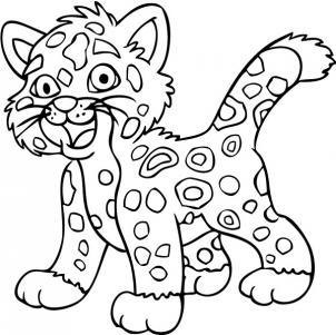 302x301 How To Draw How To Draw Baby Jaguar From Go Diego