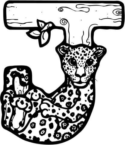 415x480 Letter J Is For Jaguar Coloring Page Free Printable Coloring Pages