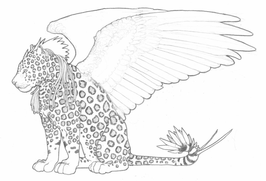 900x612 Winged Jaguar By Mechanicalhyena