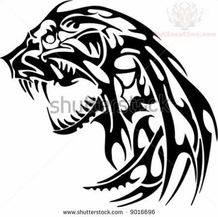 450x448 Jaguar Tribal Tattoo Designs