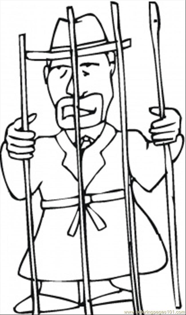 650x1099 In The Jail Coloring Page