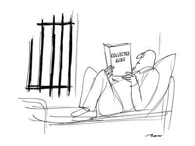 400x300 Man In Jail Reading Collected Alibis.