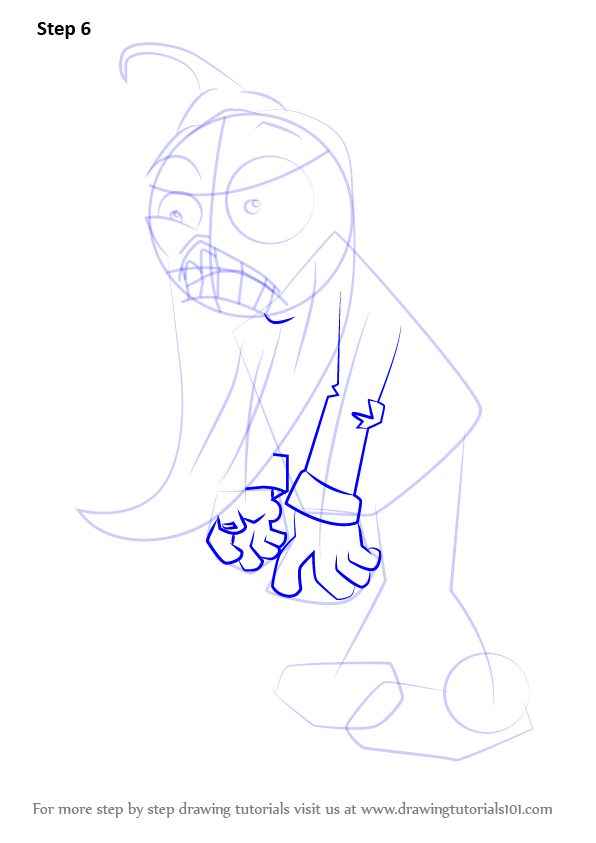 596x843 Learn How To Draw Jalapeno Zombie From Plants Vs. Zombies (Plants