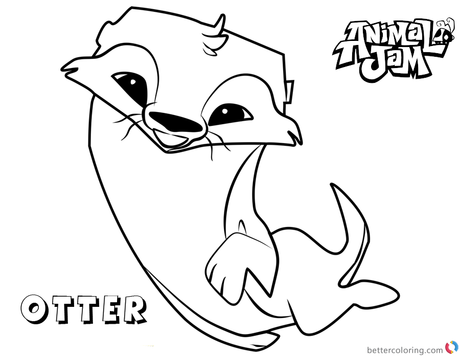 900x700 Animal Jam Coloring Pages Otter