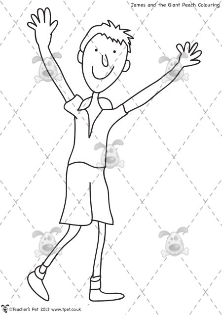 450x637 James And Giant Peach Characters Coloring Pages James And