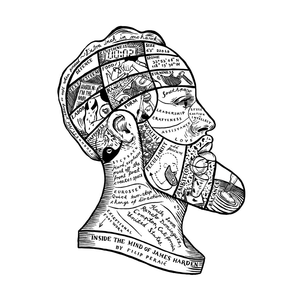 1000x1000 James Harden Illustrated