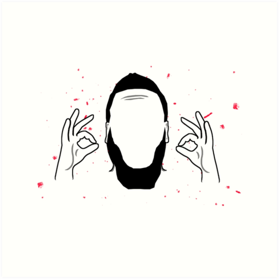 550x550 James Harden Perfection Art Prints By Danielsnodgrass Redbubble