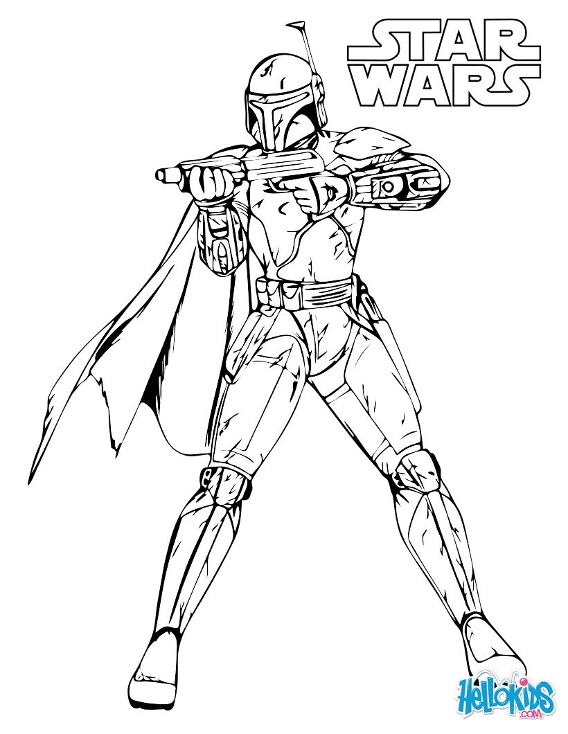 820x1060 Boba Fett Coloring Pages