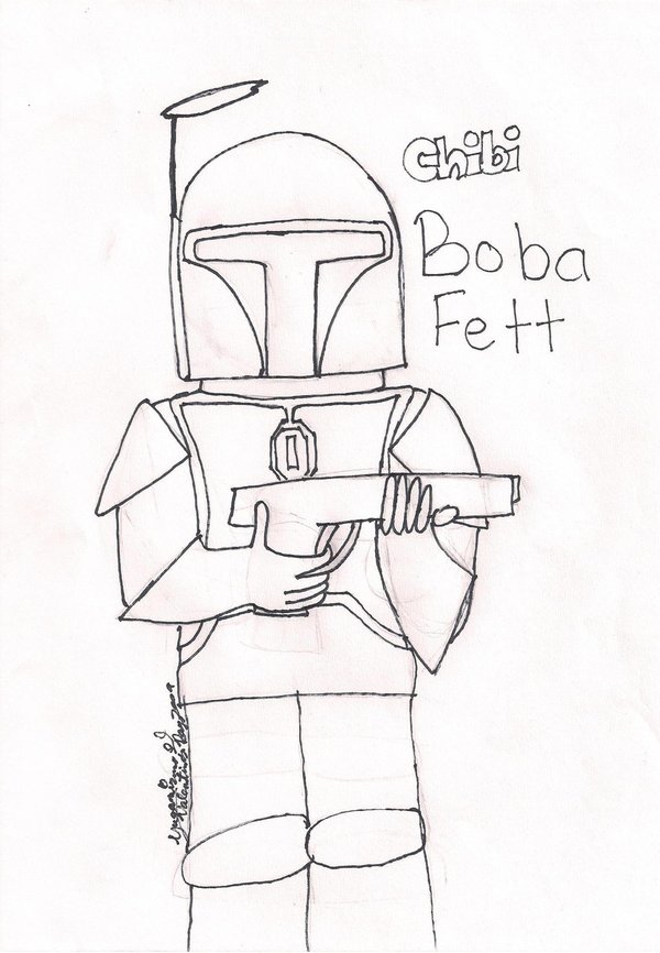 600x866 Boba Fett Coloring Page By Yugamizuno