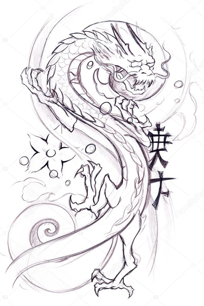 682x1023 Japanese Dragon Stock Photo Daicokuebisu