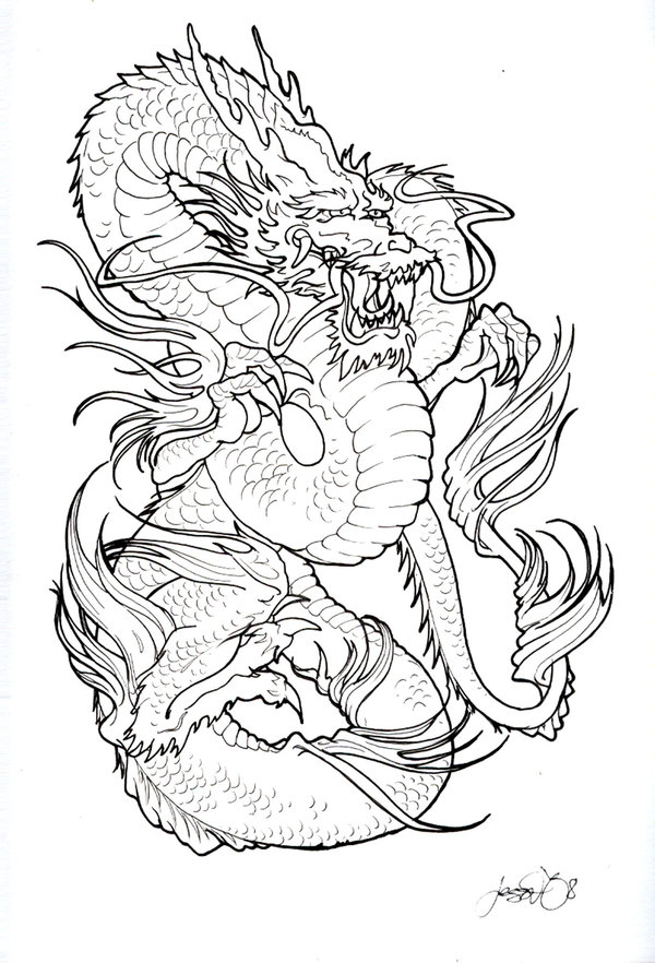 Japan Dragon Drawing at GetDrawings | Free download