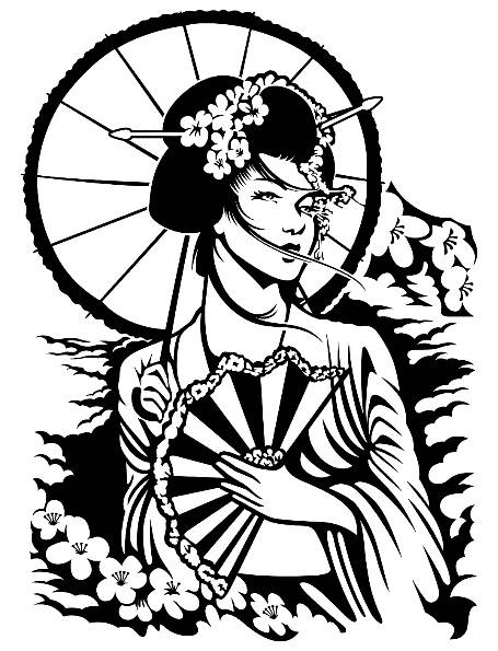 455x595 Geisha Woman