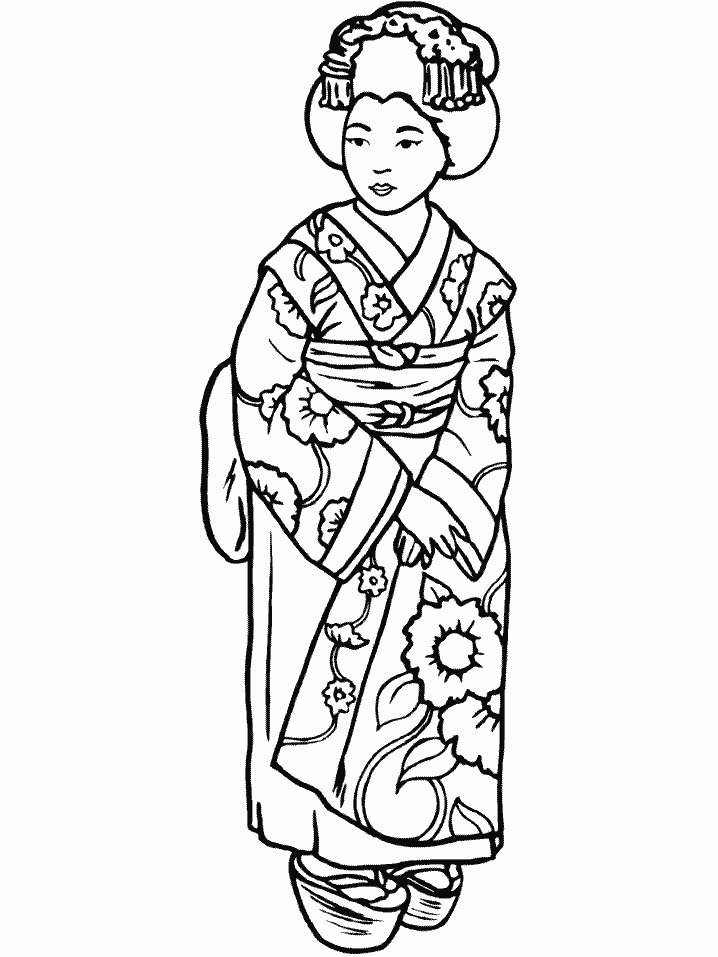 718x957 Fashion Coloring Pages Japan