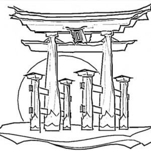 300x300 Japan Flag Coloring Page Coloring Sky