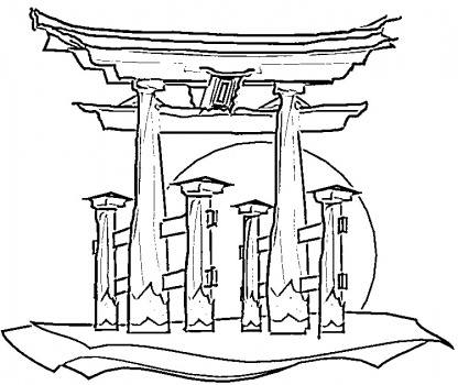 416x350 Japanese House Coloring Pages Japanese House
