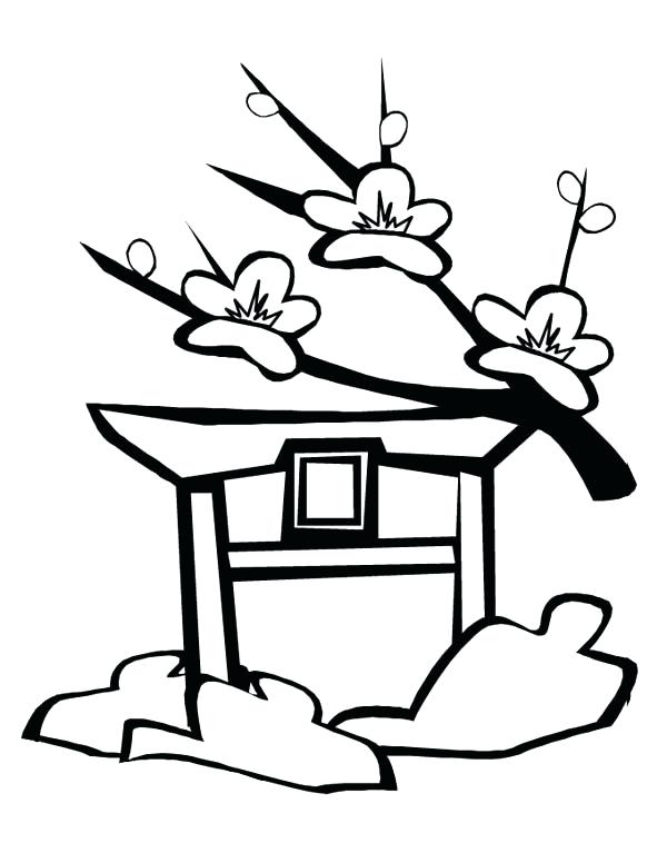 600x776 Japan Coloring Pages Landscape With Lotus And Fish Outline Drawing