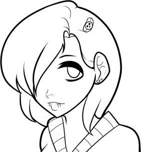 281x302 How To Draw An Emo Face, Emo Faces, Step By Step, Anime Heads