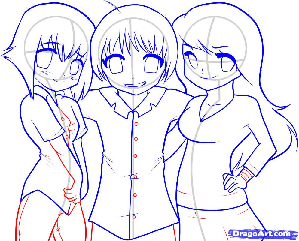 995x803 Japanese Anime Drawings How To Draw Japanese Anime, Stepstep