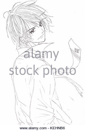 300x462 Drawing In The Style Of Anime. The Image Of A Fictional Character