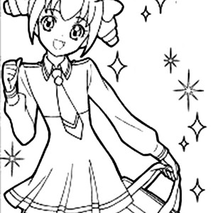 300x300 Kids Draw Of Japanese Girl In Anime Coloring Page Coloring Sky