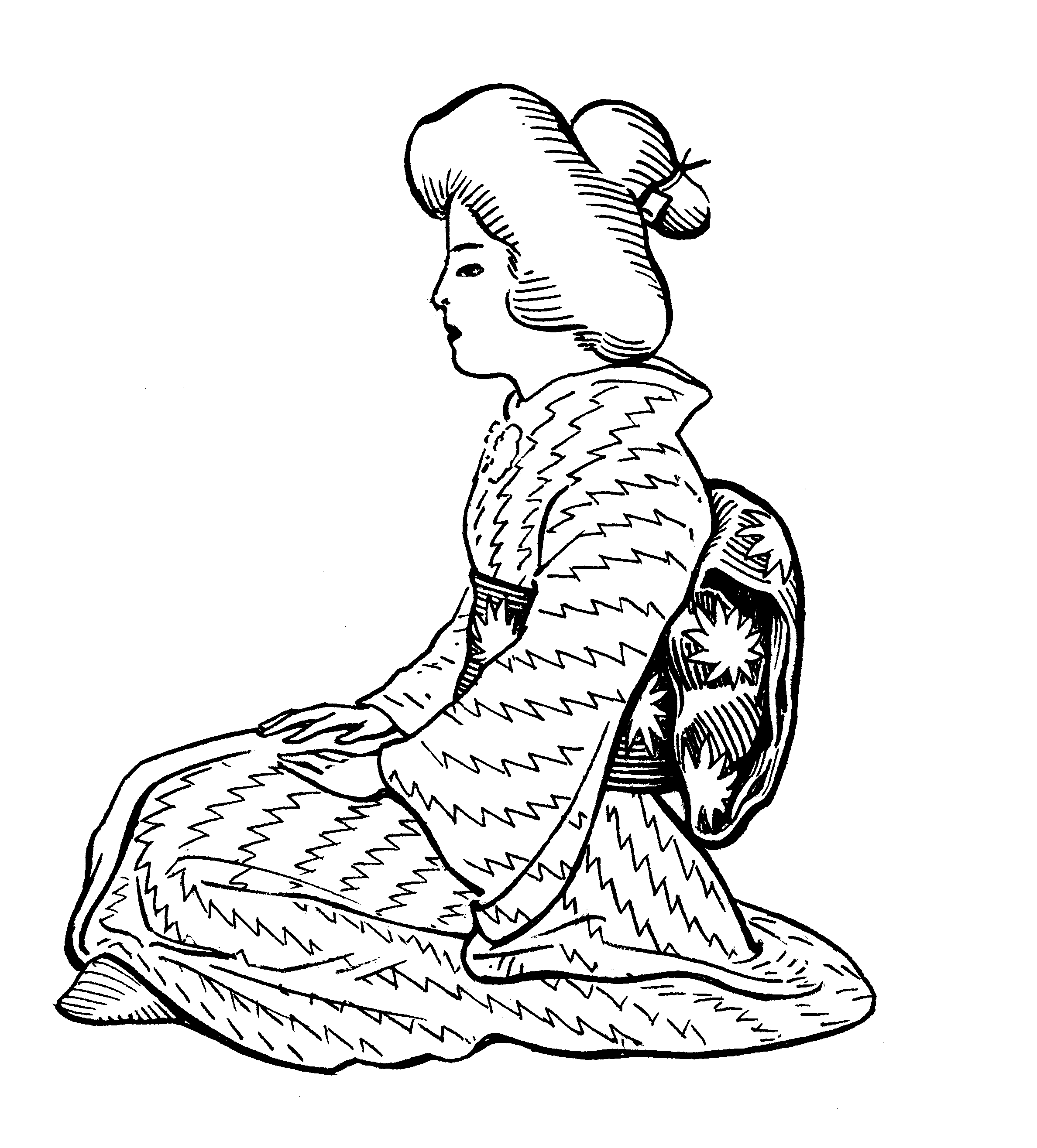 2376x2632 Pictures Black And White Japanese Drawings,