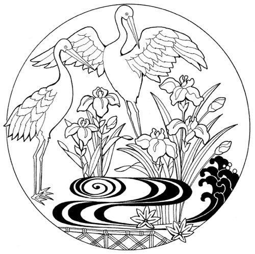 500x498 Japanese Coloring Books For Adults