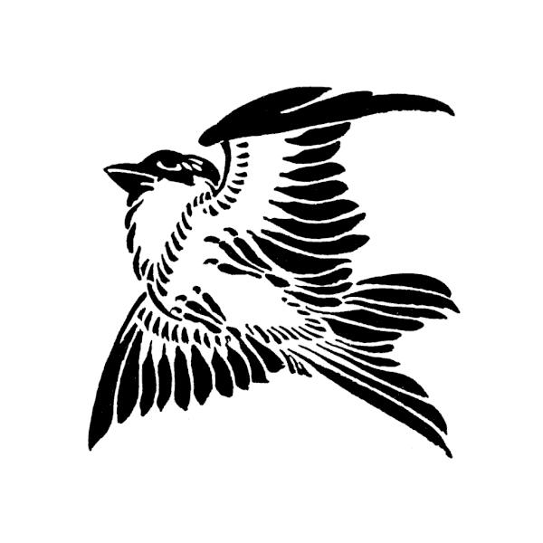 600x600 Japanese Bird Flying 1245i