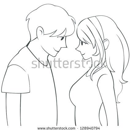 450x430 Coolest Cartoon Love Sketches Pencil Sketch Of Cute Cartoon Teen