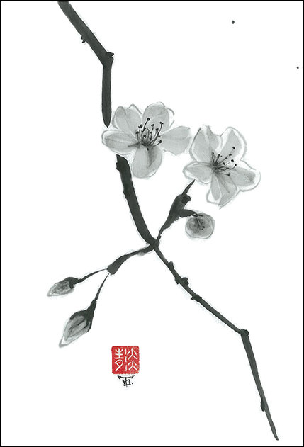 429x631 Original Art Two Flowers