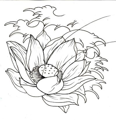 400x412 Collection Of Japan Lotus Tattoo Design