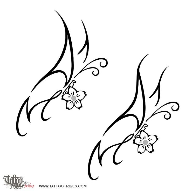 736x736 Drawn Cherry Blossom Letter Art