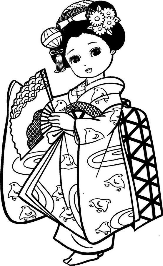 554x900 Japanese Clipart Black And White