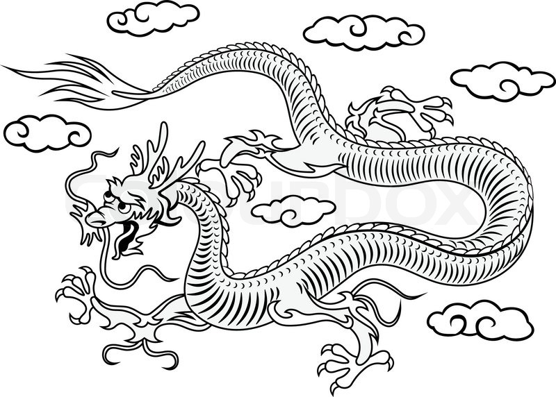 800x572 Oriental Dragon Stock Vector Colourbox