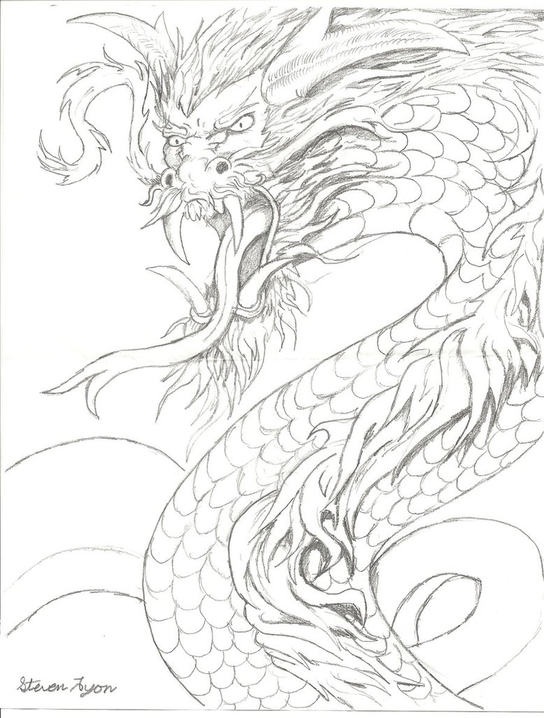 778x1026 Japanese Style Dragon By Monsterking777