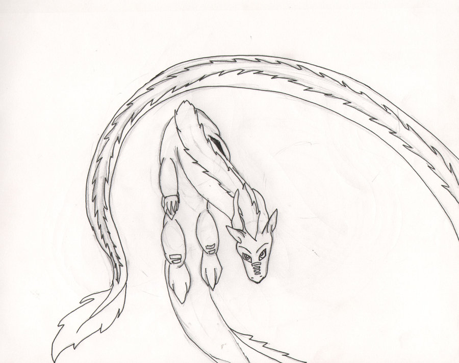 900x713 Japanese Dragon Line Art By Sangodemonslayer250