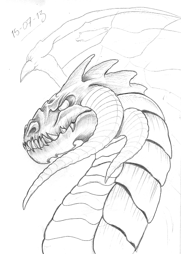 Japanese Dragon Head Drawing at GetDrawings | Free download