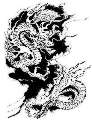 Japanese Dragon Line Drawing at GetDrawings | Free download