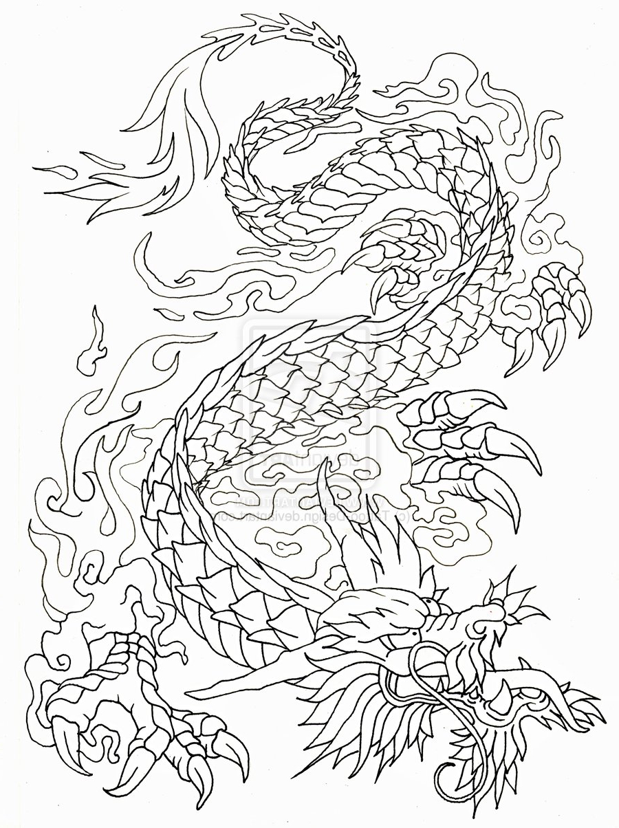 Japanese Dragon Tattoo Drawing at GetDrawings | Free download