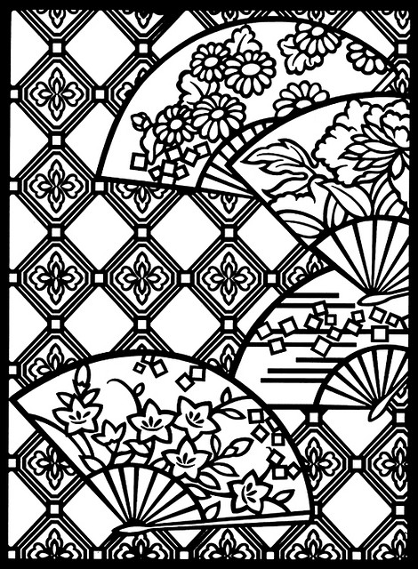 470x640 Japanese Designs Stained Glass Coloring Book Japanese, Galleries