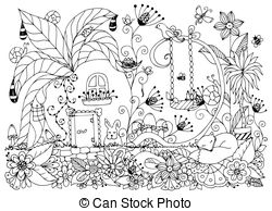 250x194 Zen Garden Illustration. Minimal Japanese Rock Garden Icon