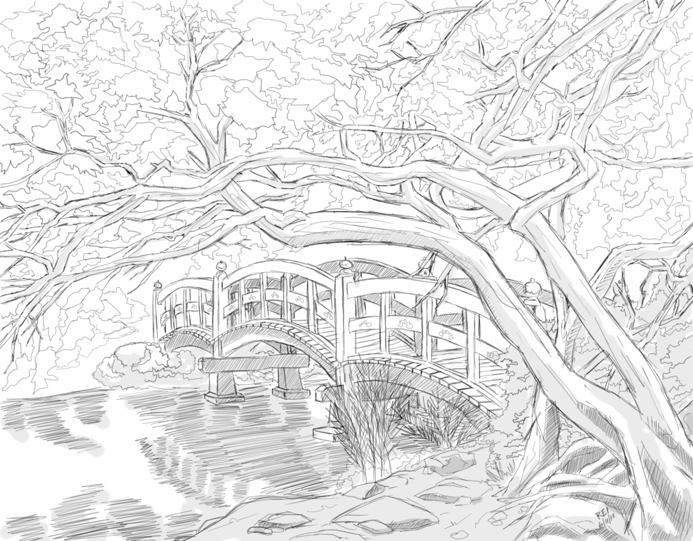 1011x790 Garden Bridge By Reiman76