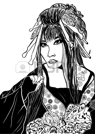 320x450 Geisha Dancing Stock Photos. Royalty Free Business Images